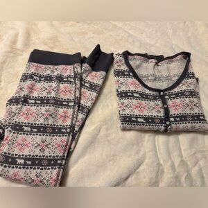 Victoria's Secret Gray and Pink Pajama Set